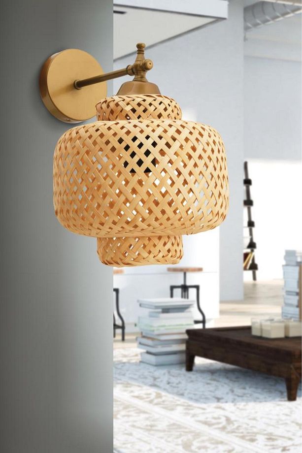 İstanbul Avize Rattan Eskitme Kasalı Bohem,İskandinav,Hasır Aplik - 1