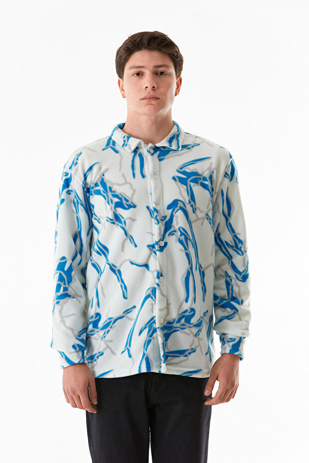 قميص صوف منقوش بأزرار - 8