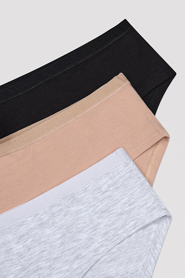 New Basic Çok Renkli 3lü Hipster - 5