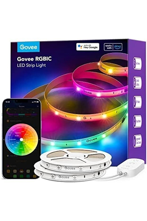 Govee RGBIC Basic Wi-Fi + Bluetooth LED Strip Lights (10 Meter)