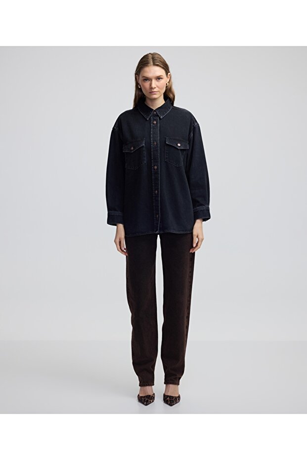 Cepli denim gömlek - 2