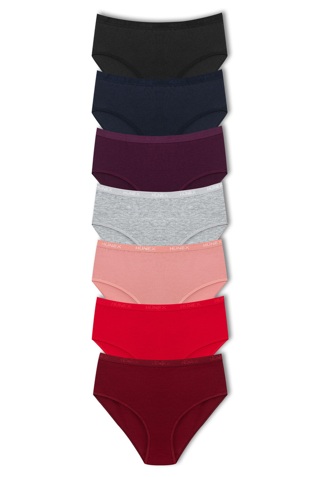 7-Piece Cotton High Waist Large Size Women's Panties