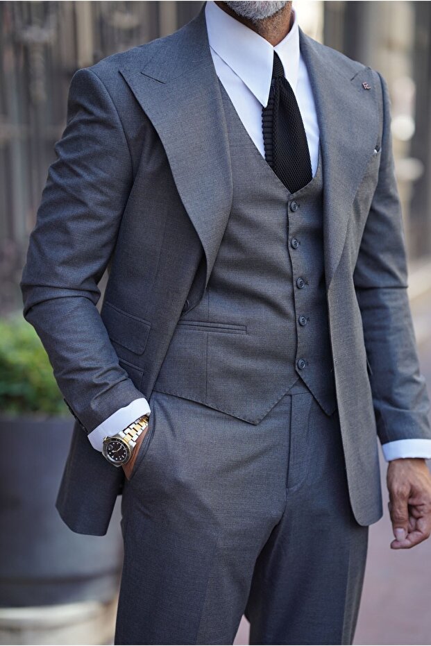 Yelekli Takım Elbise - 4