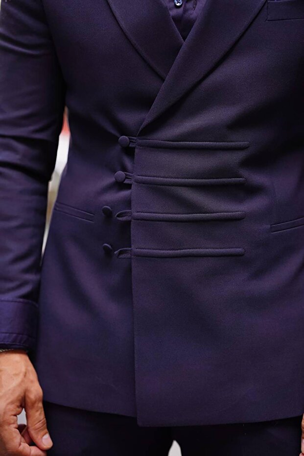 BRİTLİ KRUVAZE TAKIM ELBİSE - 4