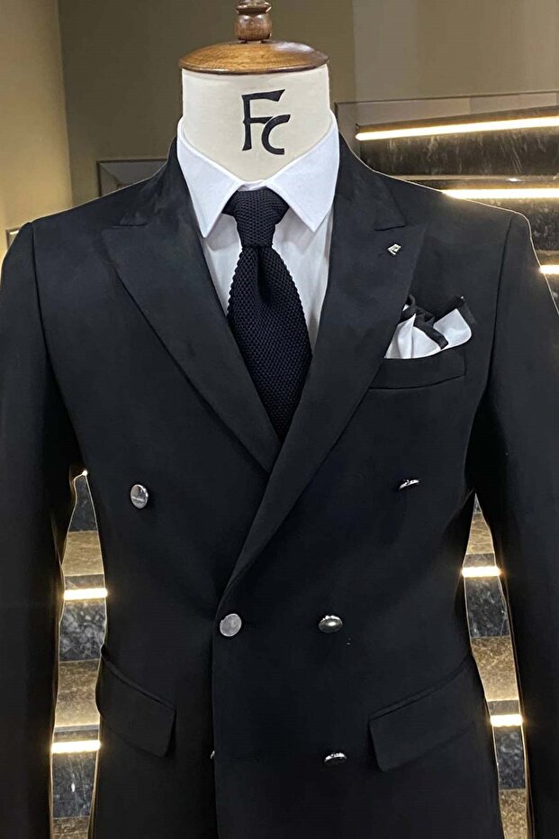 Süet Kruvaze Ceket - 4