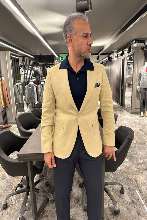 YARIM ASTAR BEJ CEKET - 1