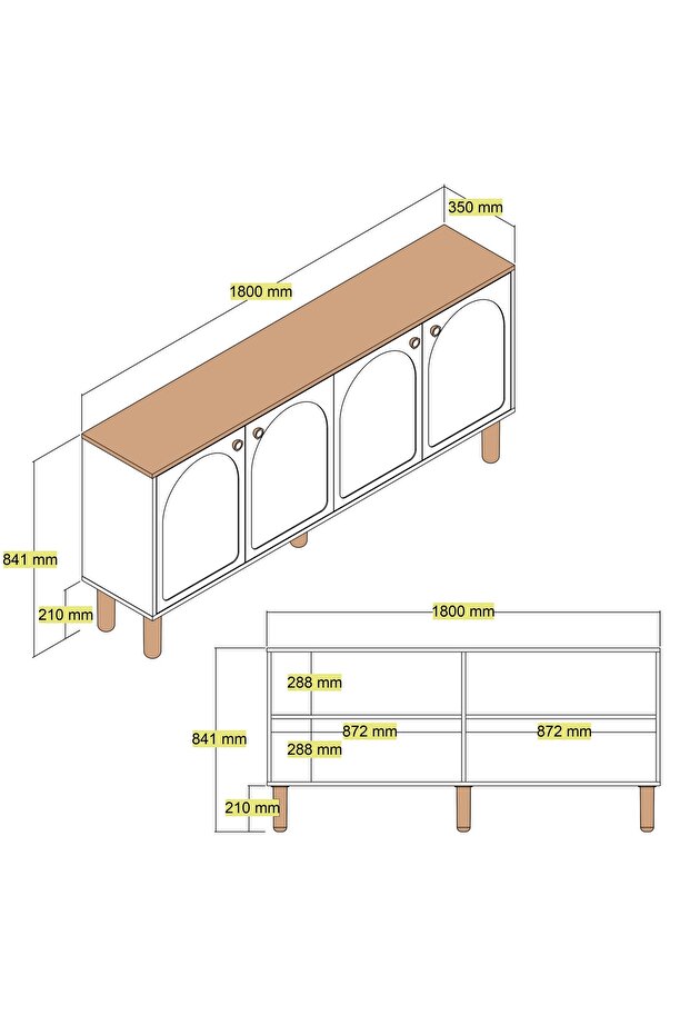 Bohem Konsol - Krem - 6