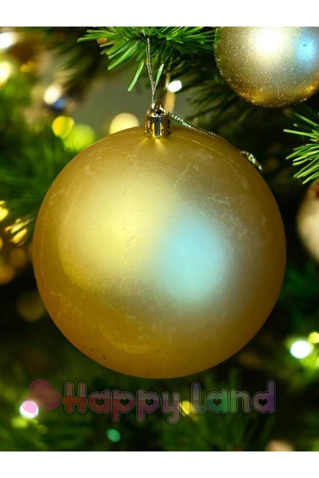 Christmas Pine Tree Ornament 12 cm Gold Color Christmas Ball Medium Size Christmas Ball