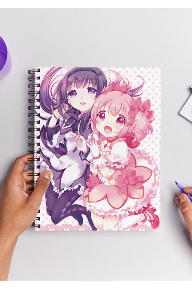 دفتر ملاحظات Madoka Magica Anime Spiral مقاس A5 (50 ورقة)