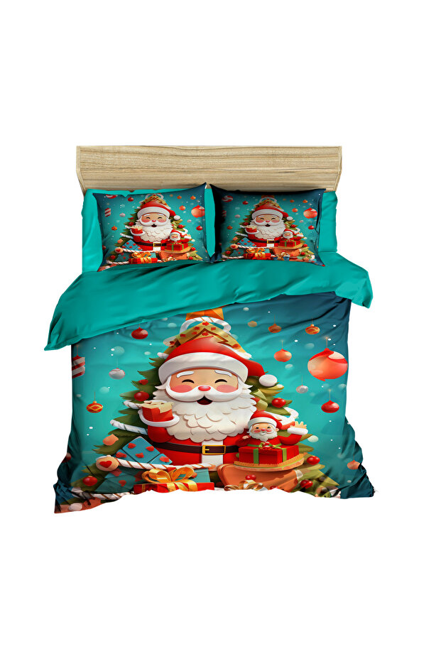 Christmas Santa Artificial Intelligence Digital Duvet Cover Set