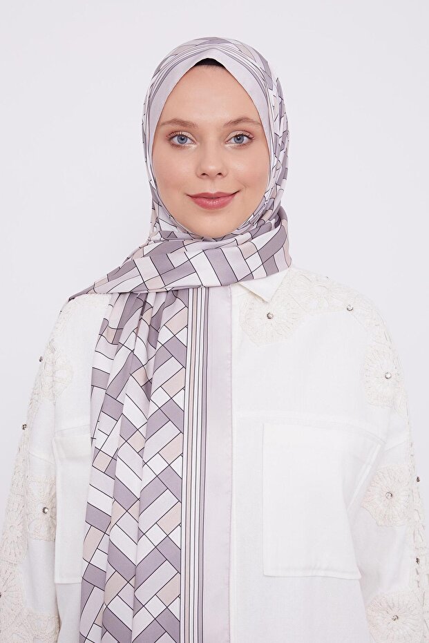 Mink Cube Pattern Angel Shawl - 2