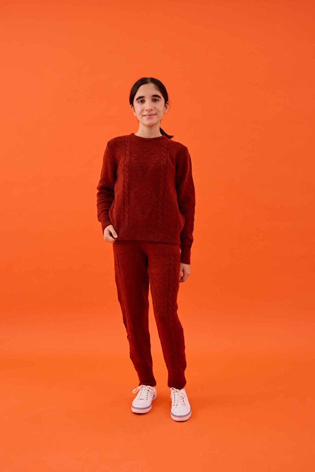 Girl's Knitwear Bottom Top Set