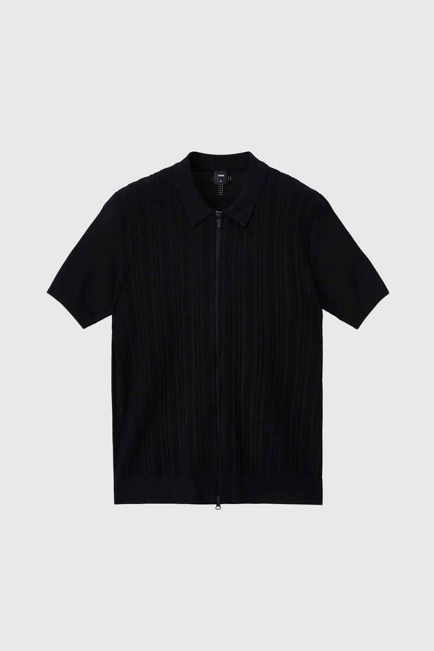 Relaxed Fit Siyah Rayon Triko Kazak - 5