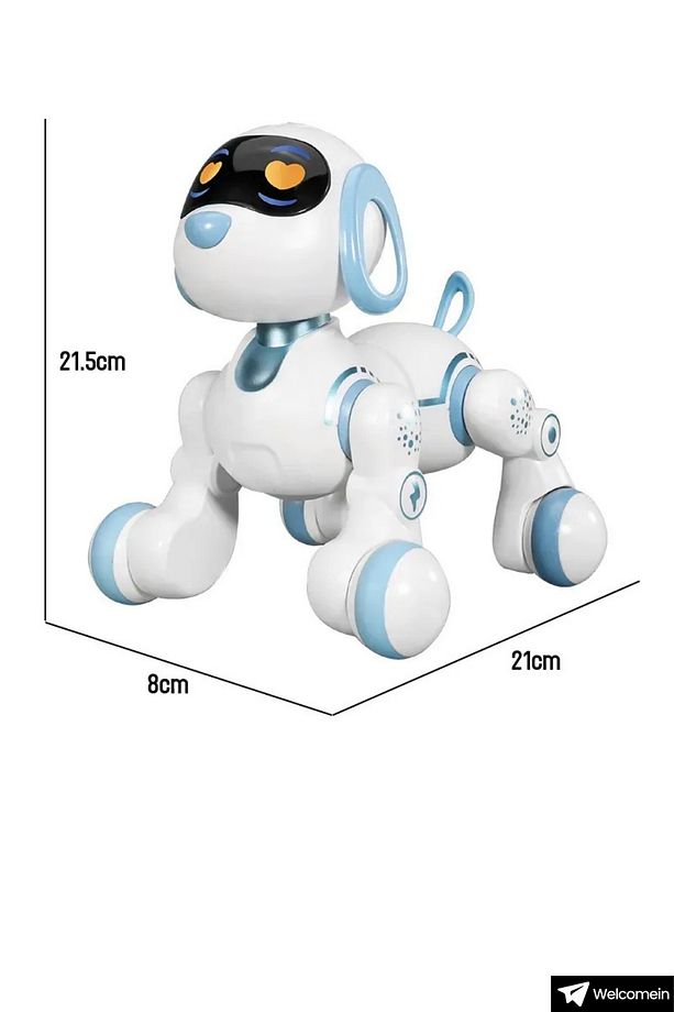 Oyuncak 30 Fonksiyon Uzaktan Kumandalı Şarjlı Sesli Işıklı Dokunma Algılama Programlama Robot Köpek - 4