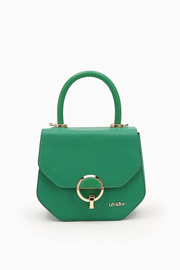 Grass Green Corner Design Handbag