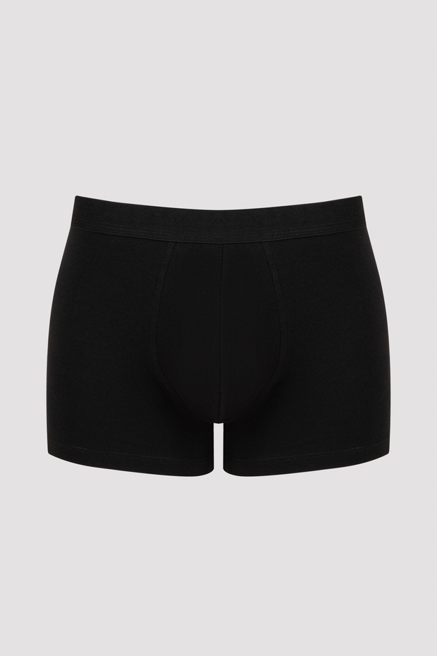 Siyah Dark Plaid 2li Boxer - 4