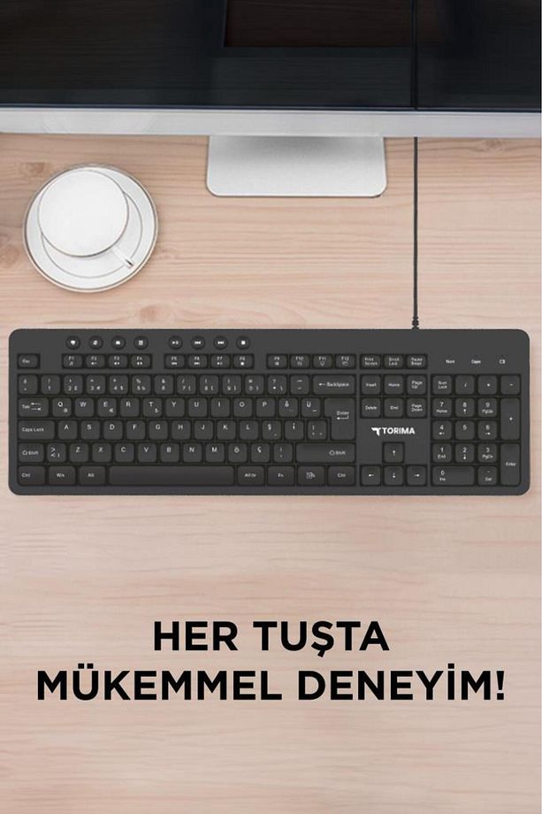 TK-07 Siyah Multimedya Kablolu Q Klavye Gaming Keyboard - 2