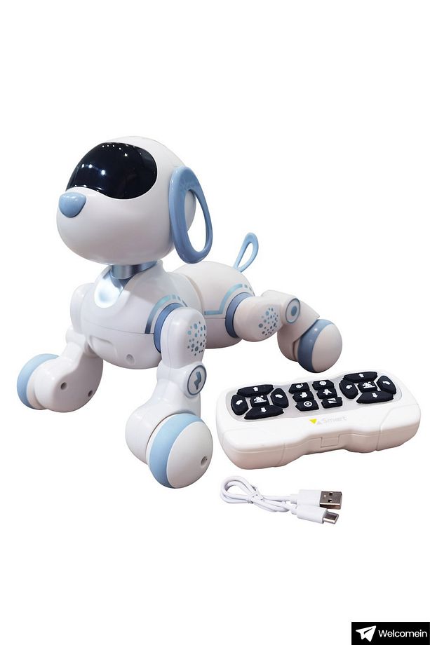 Oyuncak 30 Fonksiyon Uzaktan Kumandalı Şarjlı Sesli Işıklı Dokunma Algılama Programlama Robot Köpek - 3