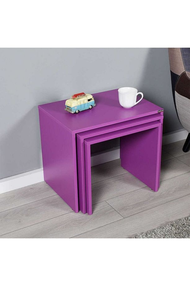 Adore Triple Zigon Sehpa Shp-103-uu-1 Mor - 1