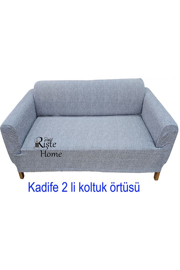 Kaliteli Jakarlı Yarı Kaplama 3 2 1 1 Çubuk Desen Lastikli Kanepe,koltuk Örtüsü, Kılıfı Takımı - 2
