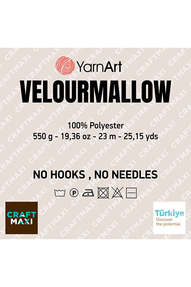 VELOURMALLOW - EL ÖRGÜ İPİ GÜL KURUSU-7106 - 3