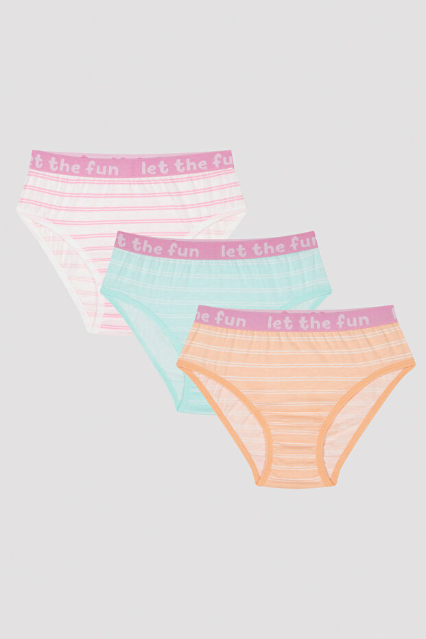 Girl's Let The Fun 3-Piece Slip Panties