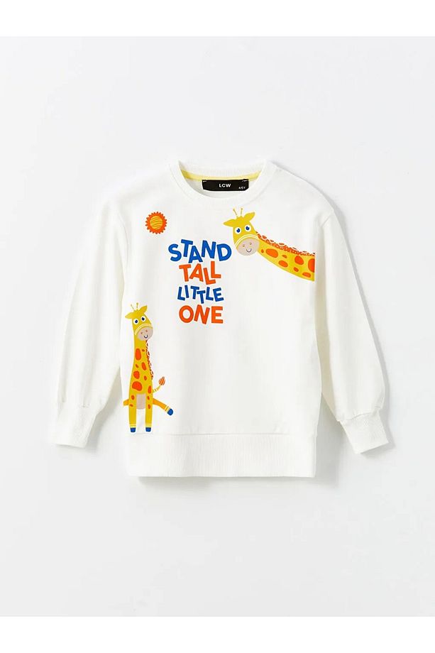 LCW baby Saks Mavi Bisiklet Yaka Erkek Bebek Sweatshirt 2'li - 2