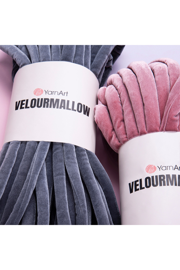 VELOURMALLOW - EL ÖRGÜ İPİ GÜL KURUSU-7106 - 5