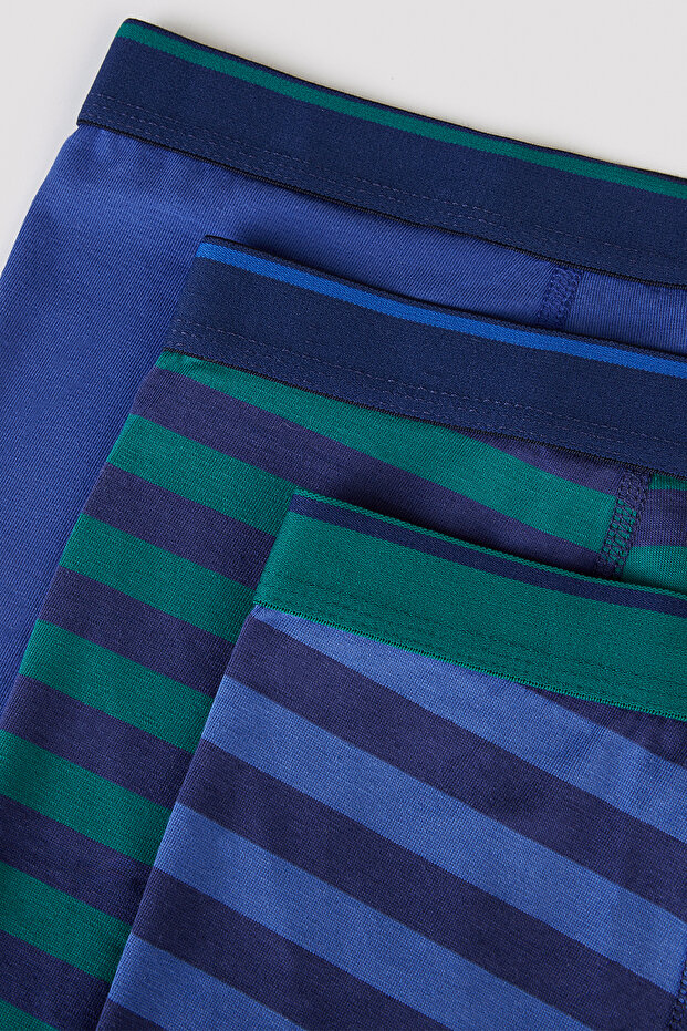 Erkek Thick Stripe 3lü Boxer - 5