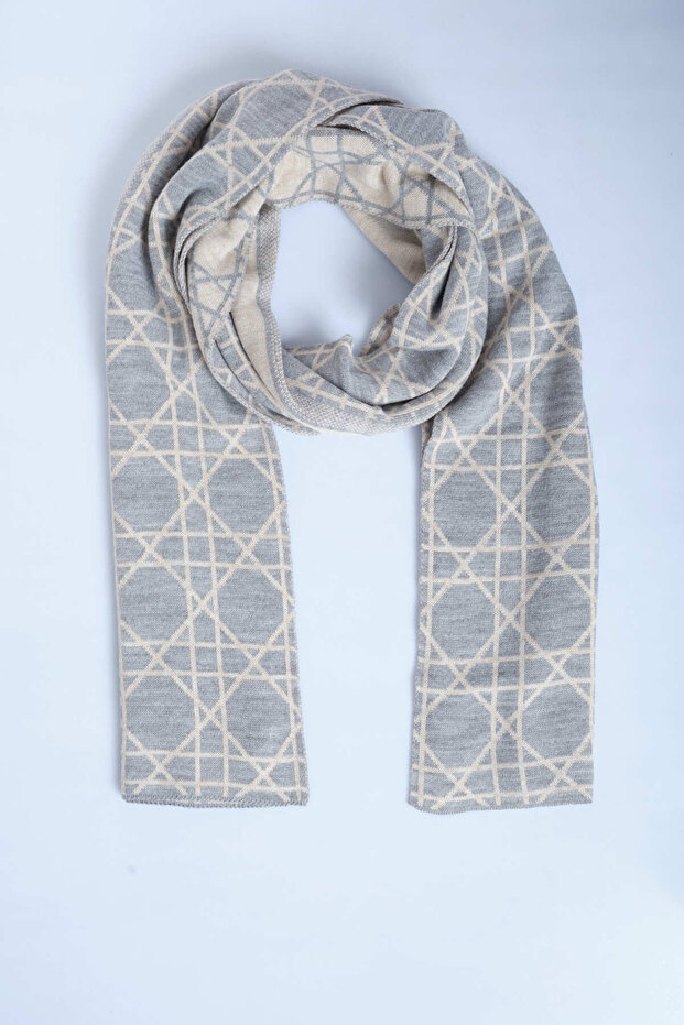 Cannage Desenli Triko Atkı - 6