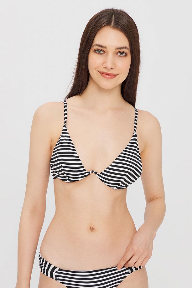 Siyah Lora Wire Bikini Üstü - 1