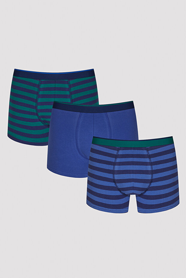 Erkek Thick Stripe 3lü Boxer - 1