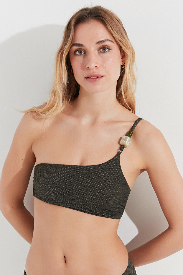 Brisha One Shoulder Bikini Üstü - 1