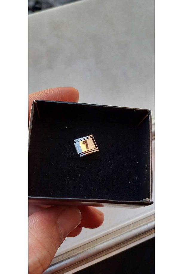 İTALYAN ÇELİK CHARM NOMİ ÇELİK CHARM I HARFİ İSİM TARİH BAŞ HARF YAZILIR 9 MM  FMACCESORİES - 7