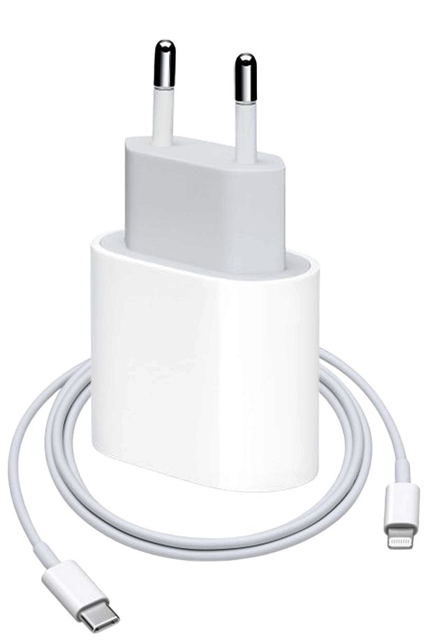 20W Lightning to USB-c Iphone 8 X Xs 11 12 13 14 / Pro Max Uyumlu Hızlı Şarj Aleti Adaptör Kablo Set - 1