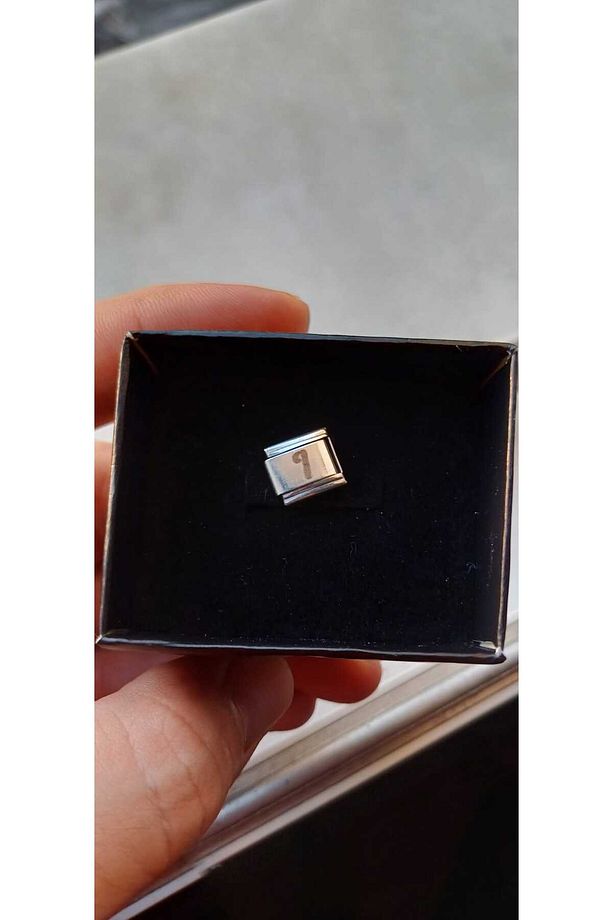 İTALYAN ÇELİK CHARM NOMİ ÇELİK CHARM I HARFİ İSİM TARİH BAŞ HARF YAZILIR 9 MM  FMACCESORİES - 3