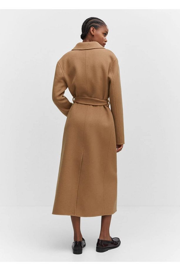 El Yapımı Oversize Yün Palto - 4