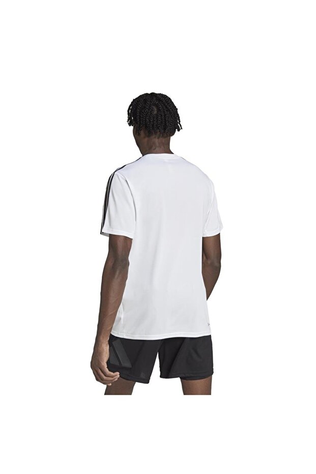 Train Essentials 3-Stripes Beyaz Erkek T-Shirt IB8151 - 5
