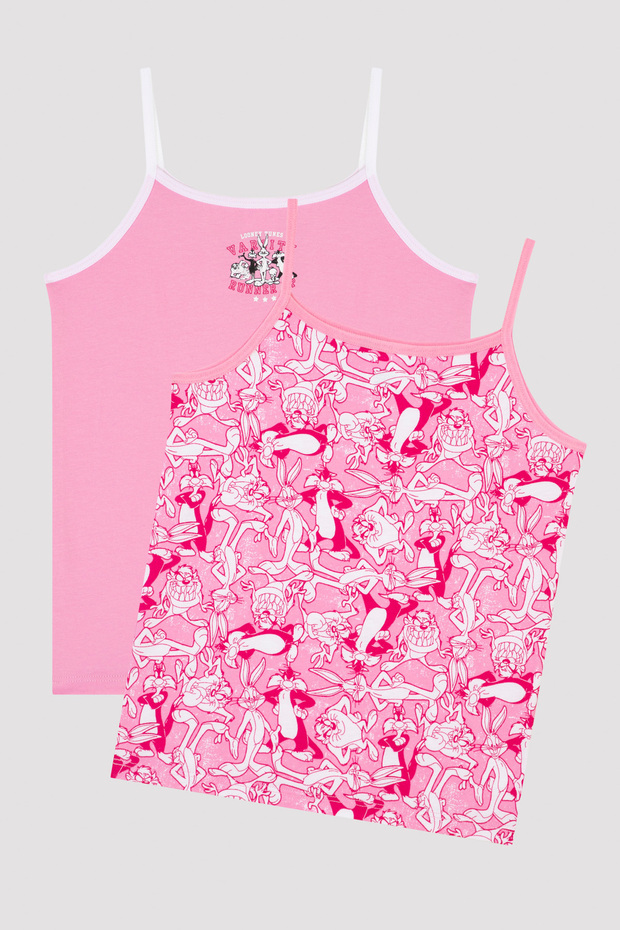 Girl's Looney Tunes Printed 2-Piece Undershirt