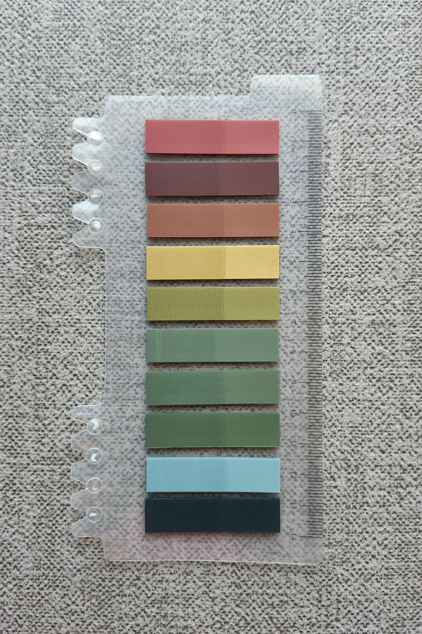200 Yaprak 1 Paket Cetvelli Soft Pastel Renk Post-it Yapışkanlı Not Kağıdı Index Sticker Indeks - 2