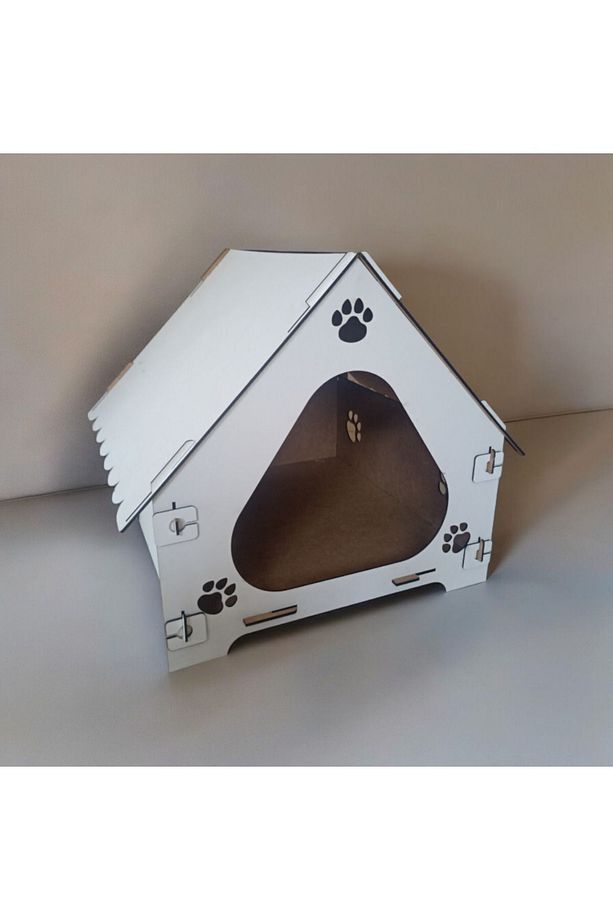 Ahşap Demonte Kedi Evi Evcil Hayvan Yuvası - 5