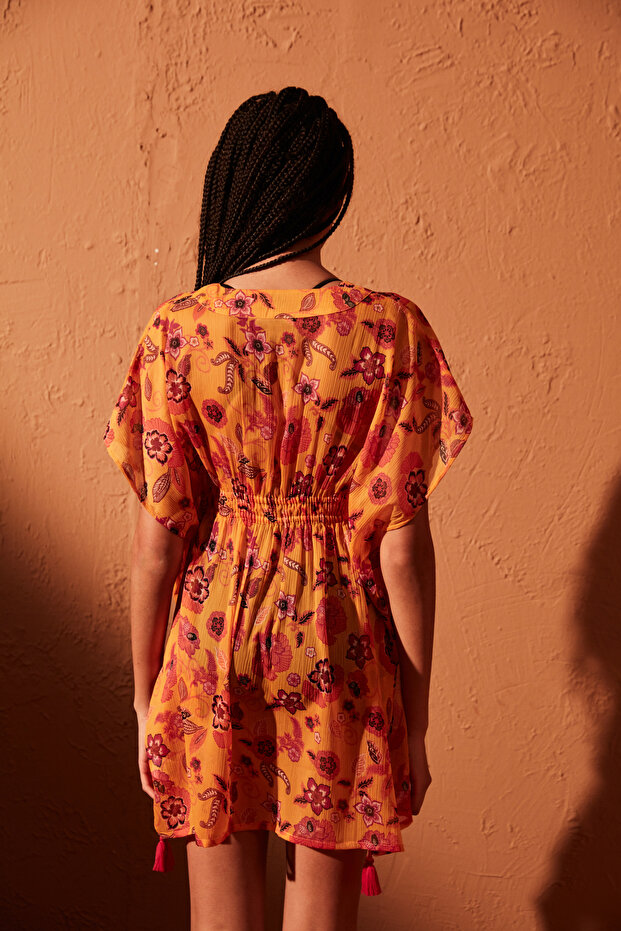 Basic Desenli Kaftan - 4