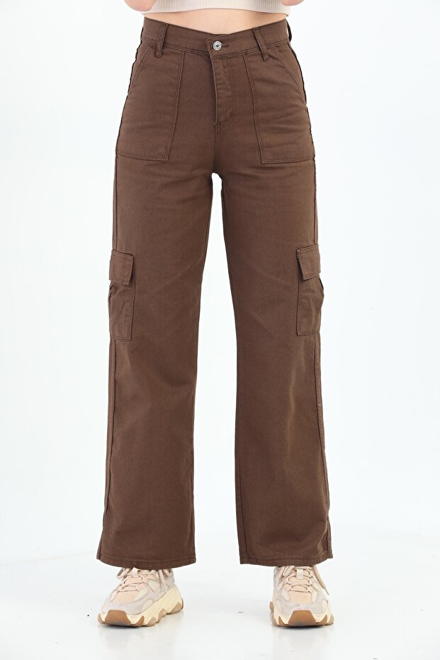Kadın Kargo Cepli Pantolon - 3