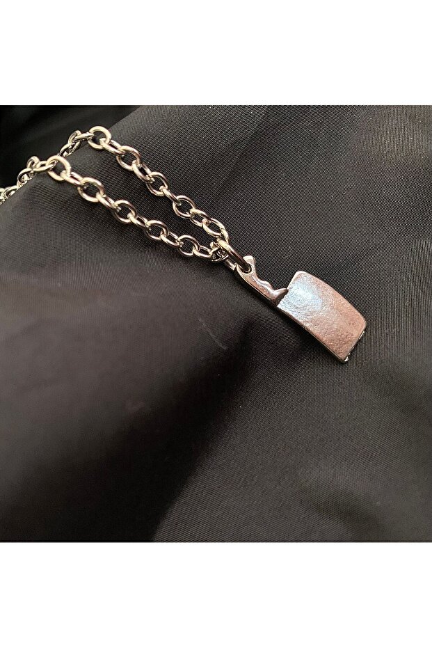 Şık Metalik Mutfak  Kolye Erkek ve Kadın İçin Tarz Takı - 2