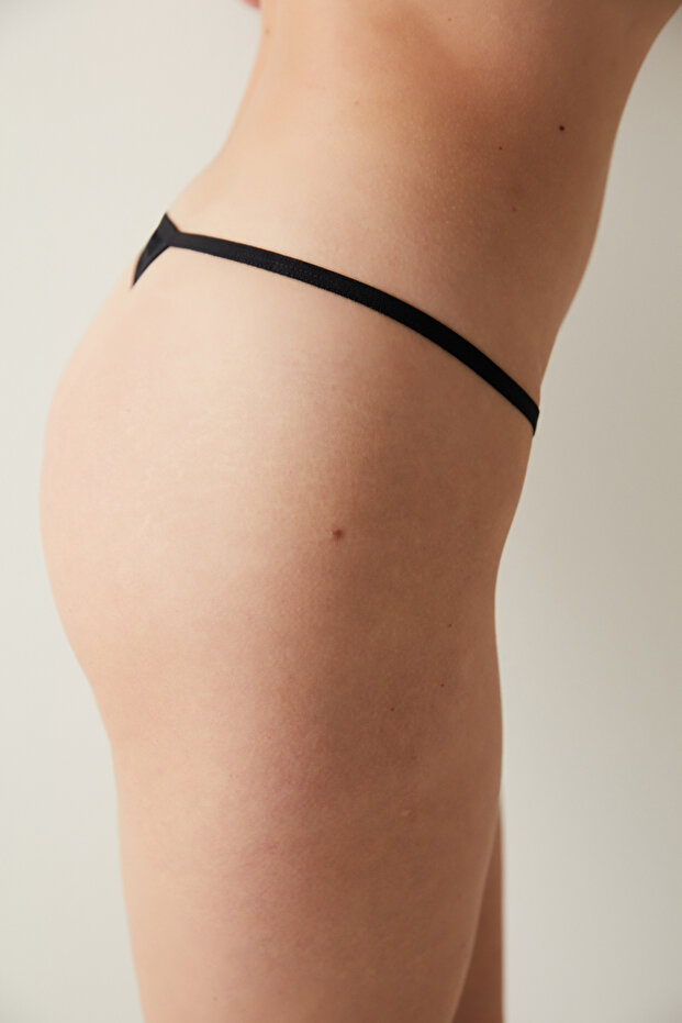 Dantelli Dream Siyah String Külot - 2