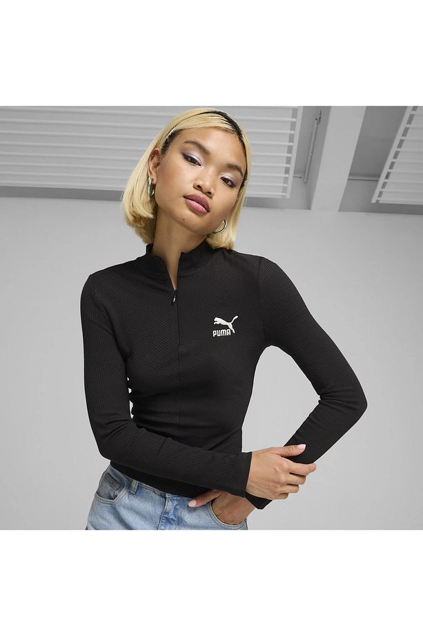 CLASSICS Ribbed Half-Zip Tee - 1