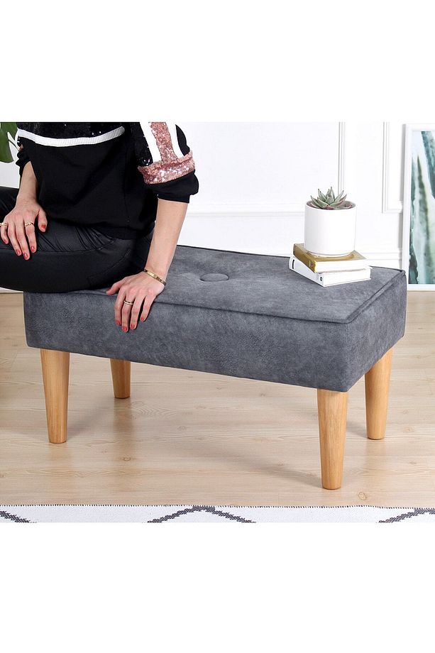 Gri Square Puf Gri Ty9056 - 3