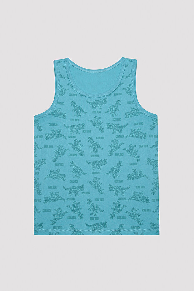 Boy's Dino Multi-Colored 2-Piece Undershirt - 2