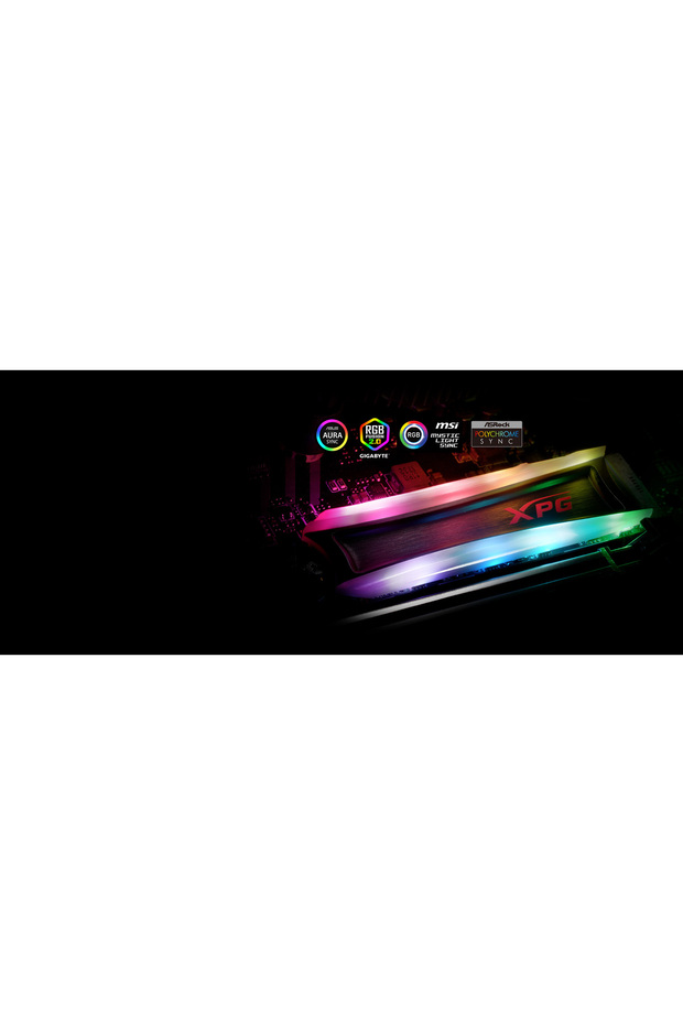 AS40G-512GT-C XPG SPECTRIX S40G RGB M.2 512GB (3500/3000MB/s) PCIe + NVMe (3D NAND) SSD - 2