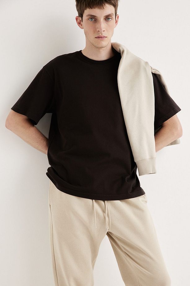 Yıkanmış Görünümlü Tişört Loose Fit - 1